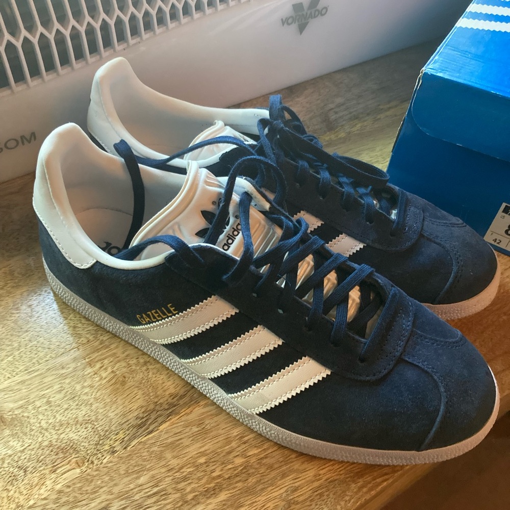Adidas Gazelle Sneakers in Blue and White
